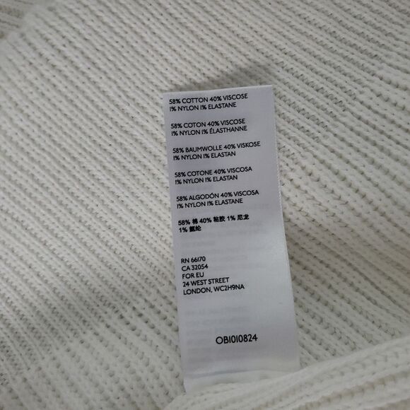 Free People Solid Gold Ribbed Ruffled Cream Cable Knit Sweater Skirt Size M - Picture 6 of 6